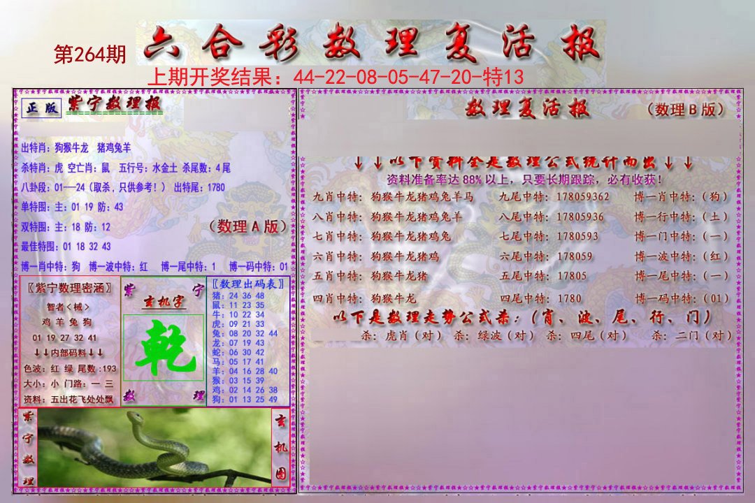 2024264期数理复活报