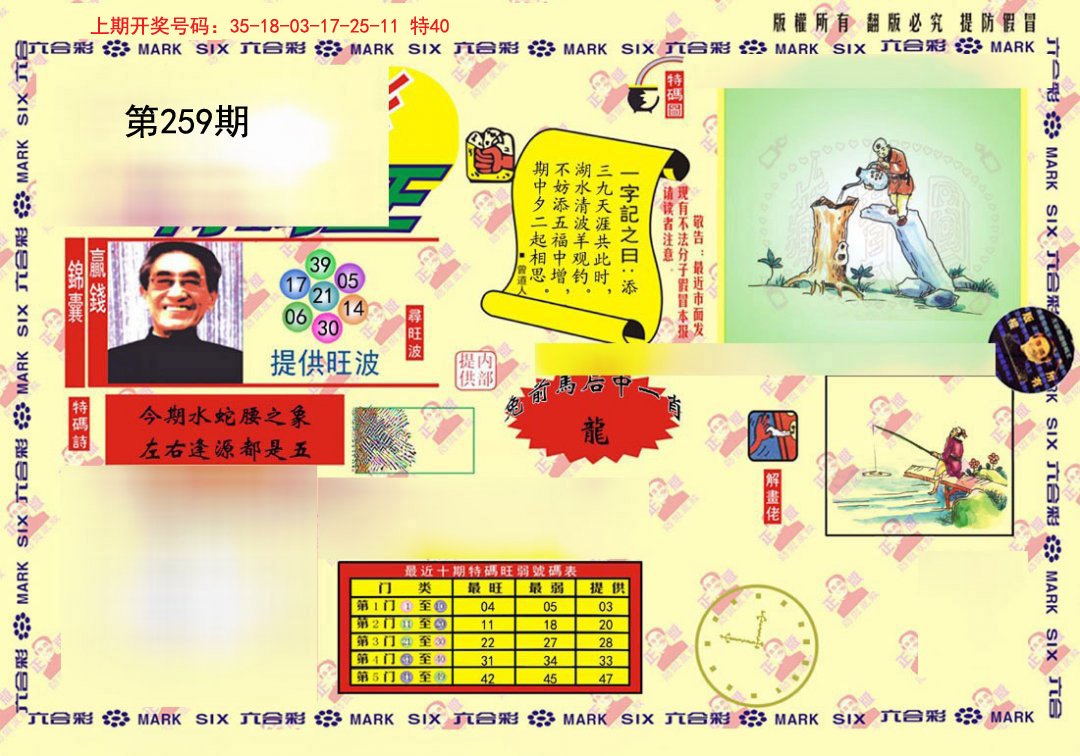 2024259期心水特码(信封)