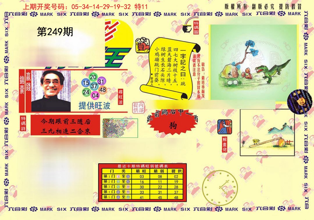 2024249期心水特码(信封)