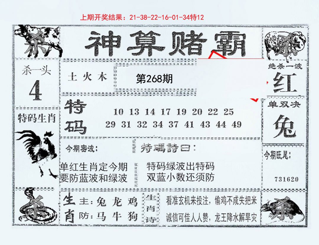 2024268期神算赌霸