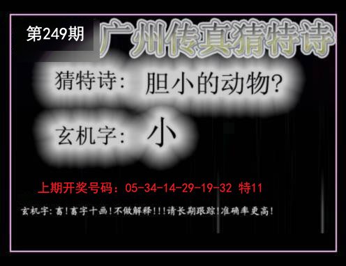 2024249期广州传真猜特诗