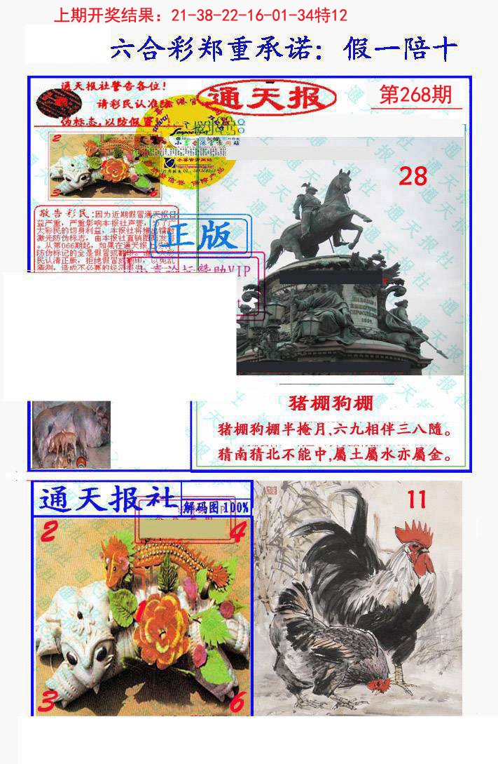 2024268期假一陪十通天报