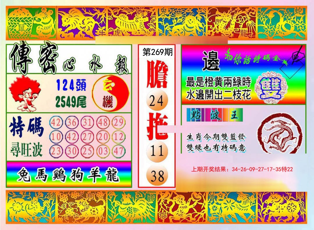 2024269期传密心水报