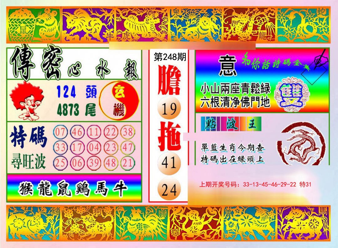 2024248期传密心水报