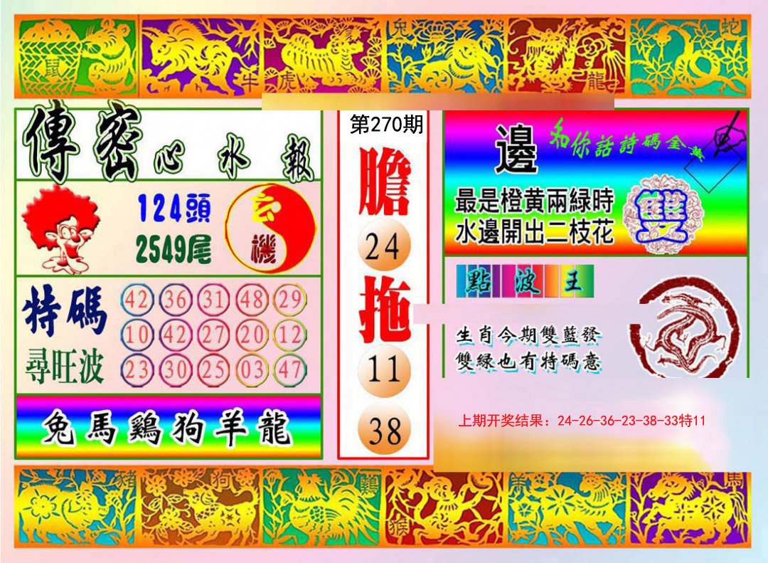 2024270期传密心水报