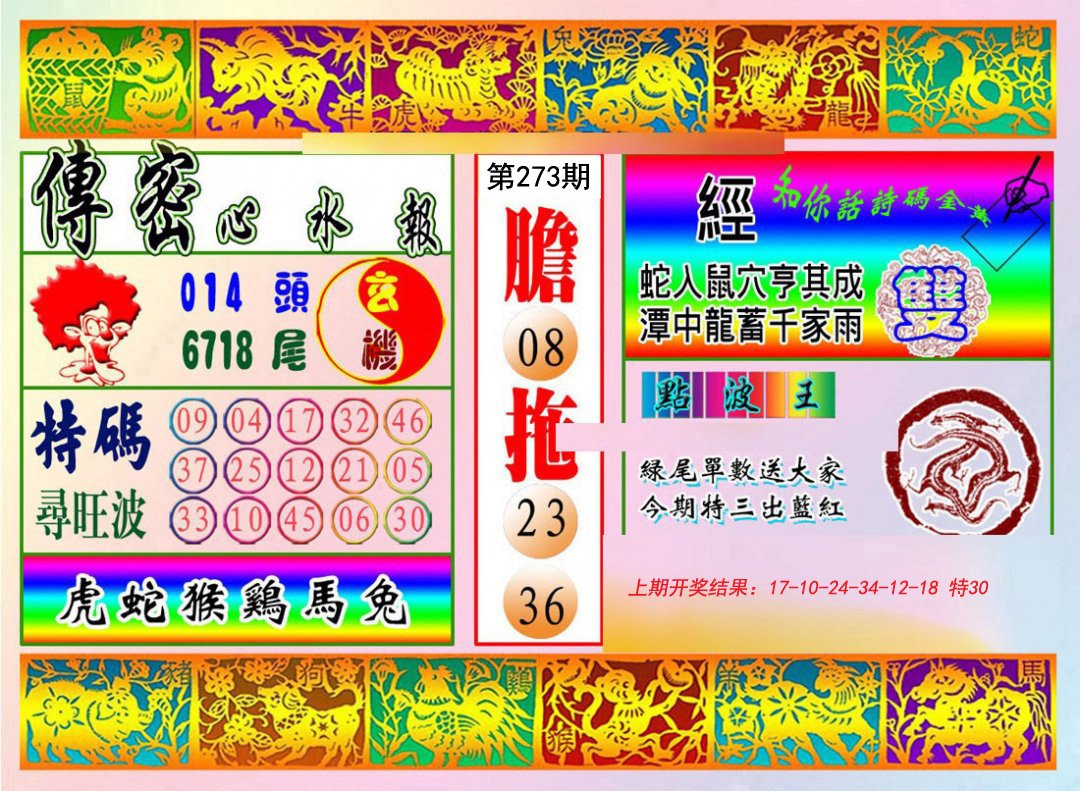 2024273期传密心水报