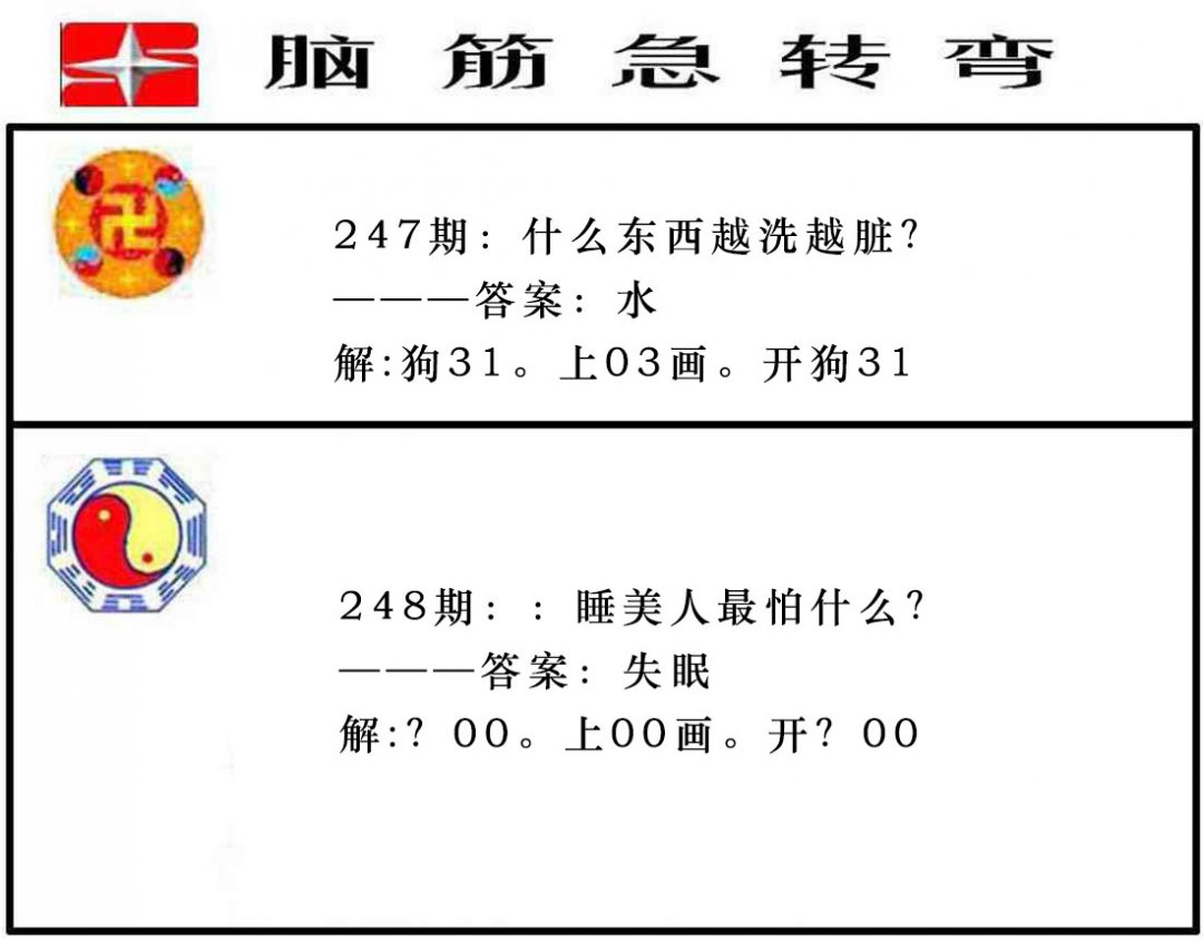 2024248期脑筋急转弯