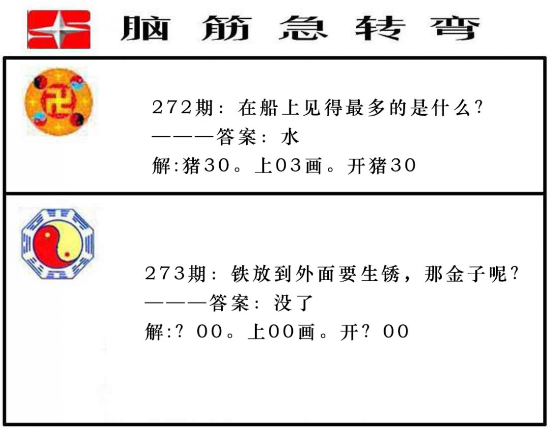 2024273期脑筋急转弯
