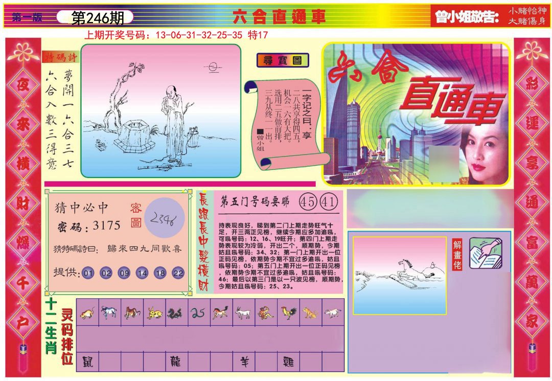 2024246期六合直通车A
