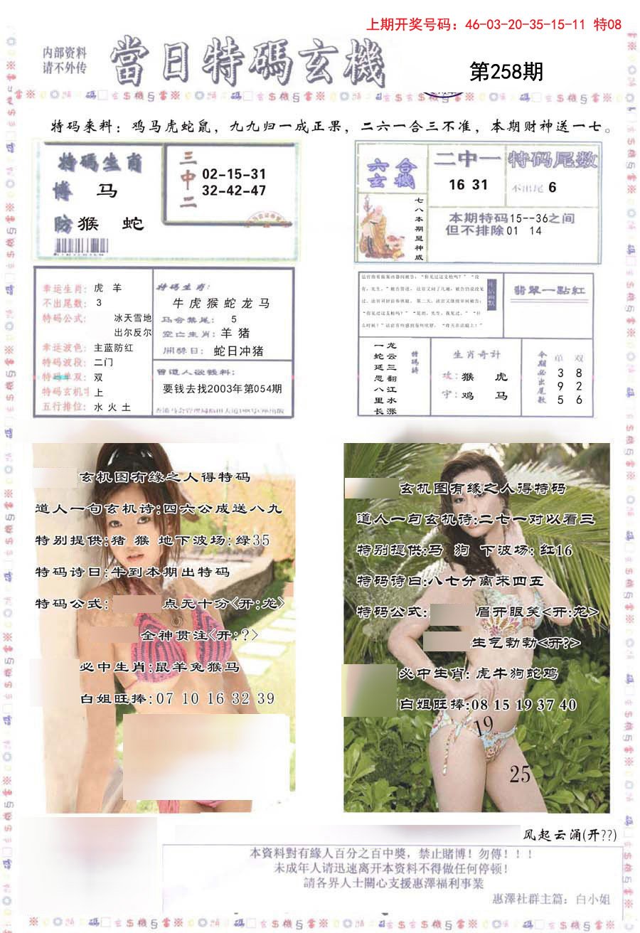 2024258期当日特码玄机-2