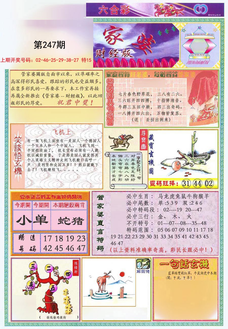 2024247期管家婆财经版