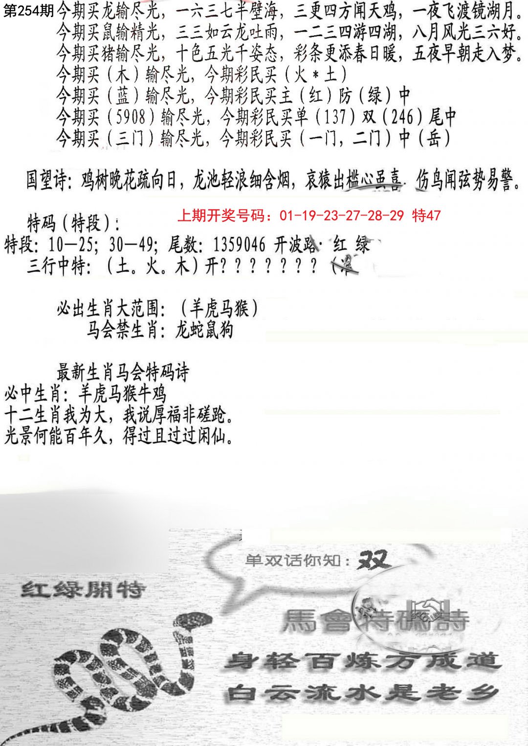 2024254期蛇报B