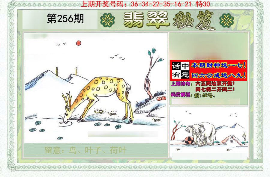 2024256期翡翠秘笈(信封)(另版)