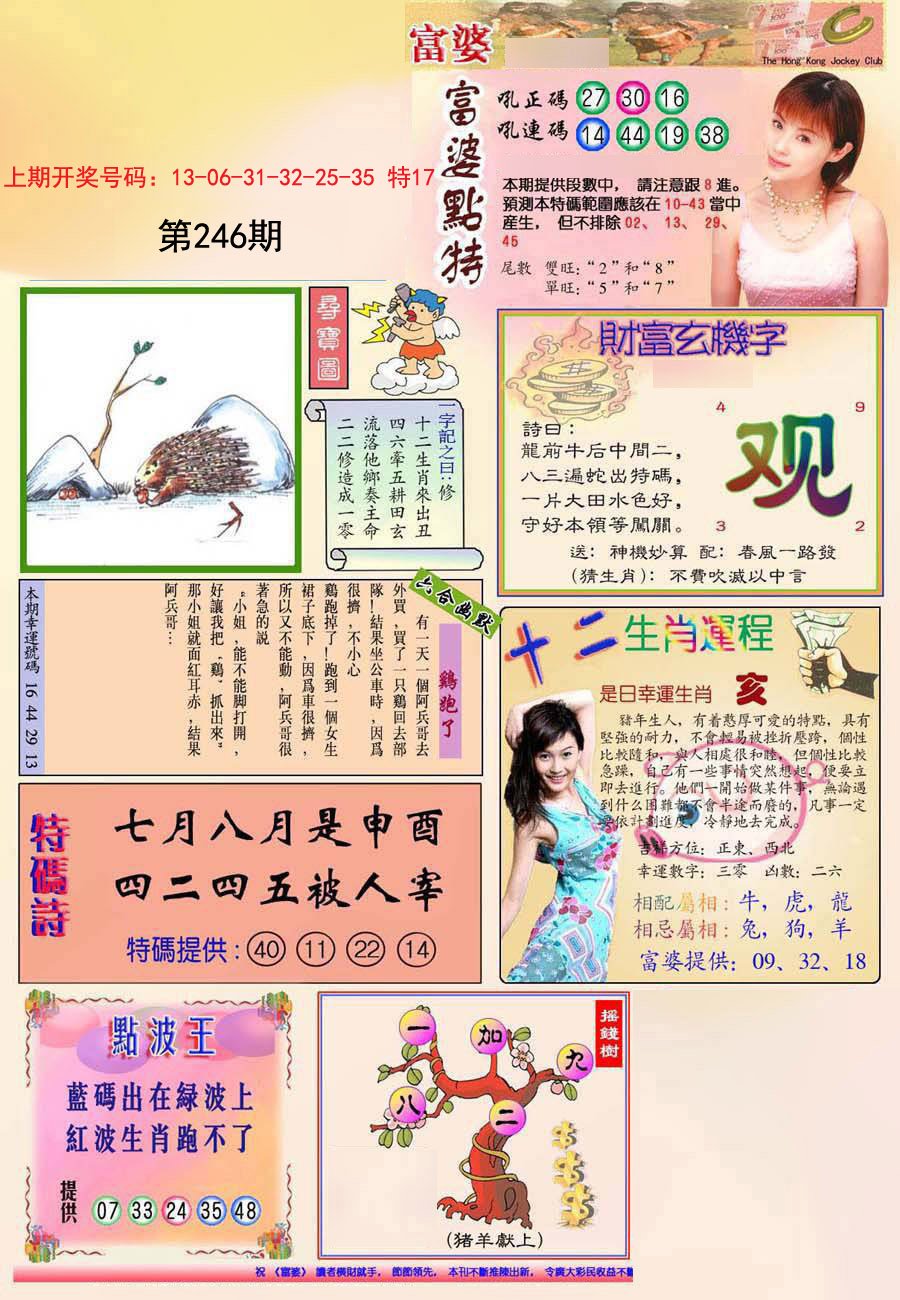 2024246期(新版)富婆