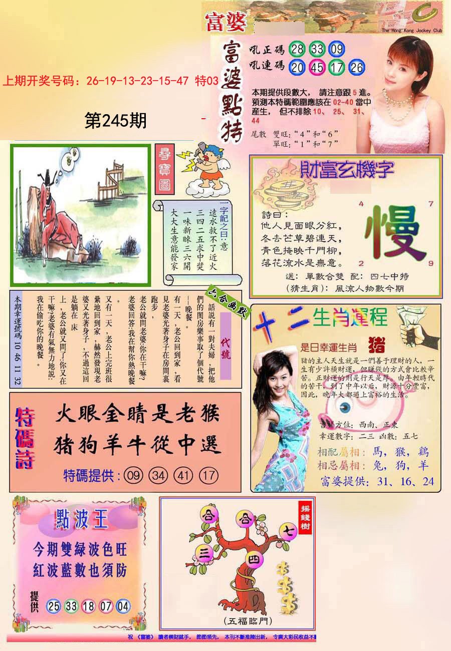 2024245期(新版)富婆