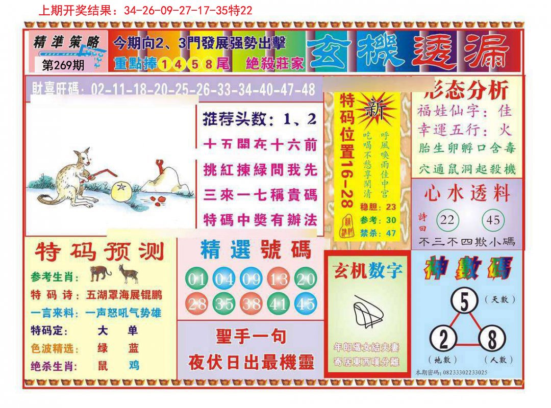 2024269期玄机透漏