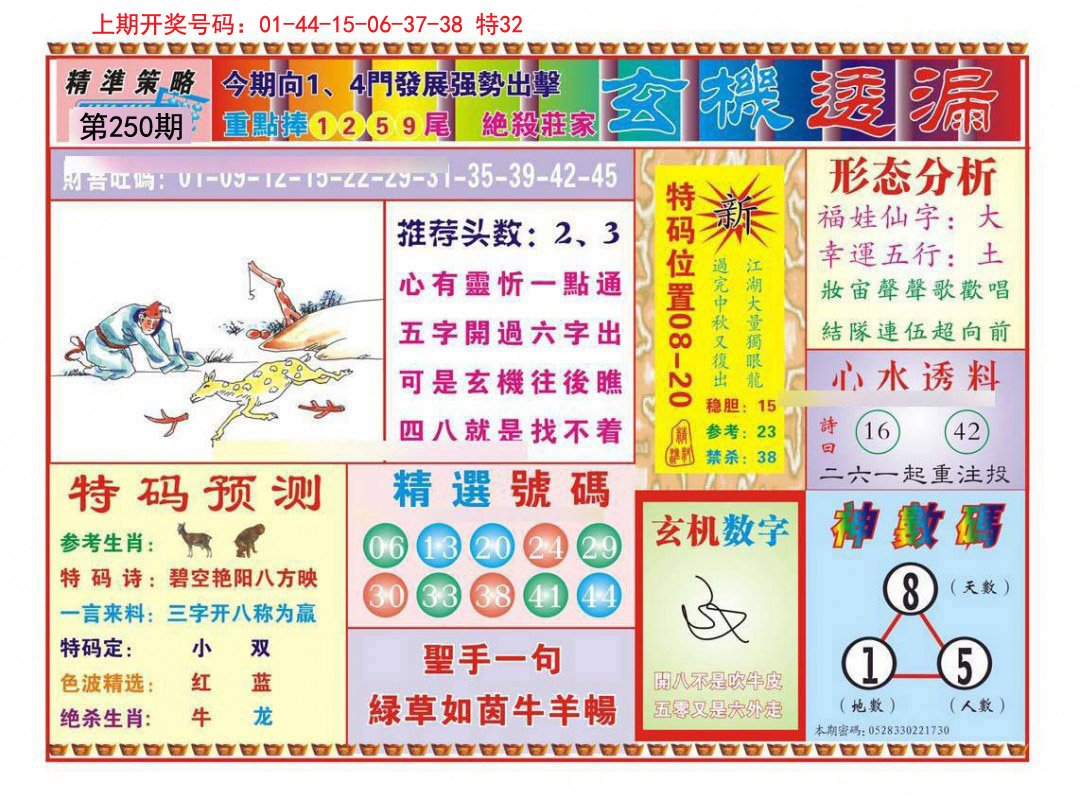 2024250期玄机透漏