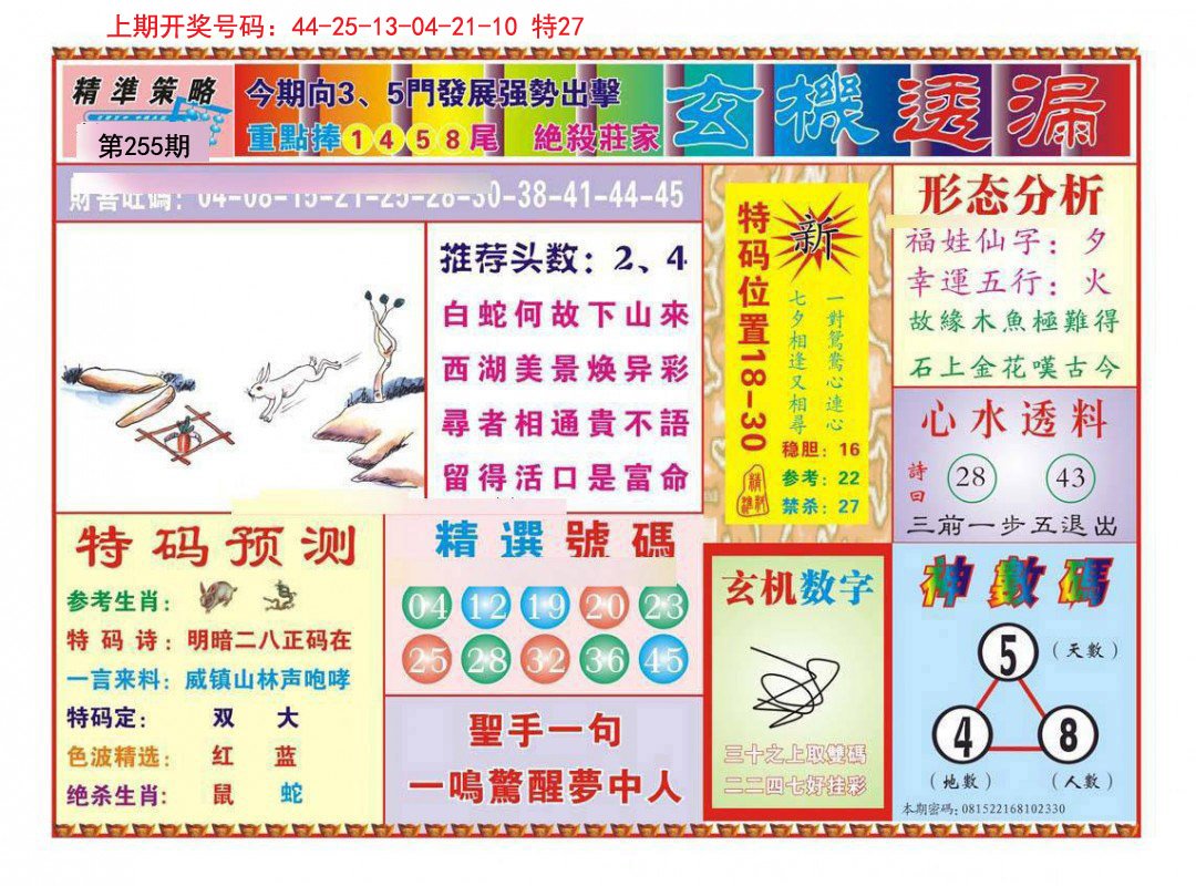 2024255期玄机透漏