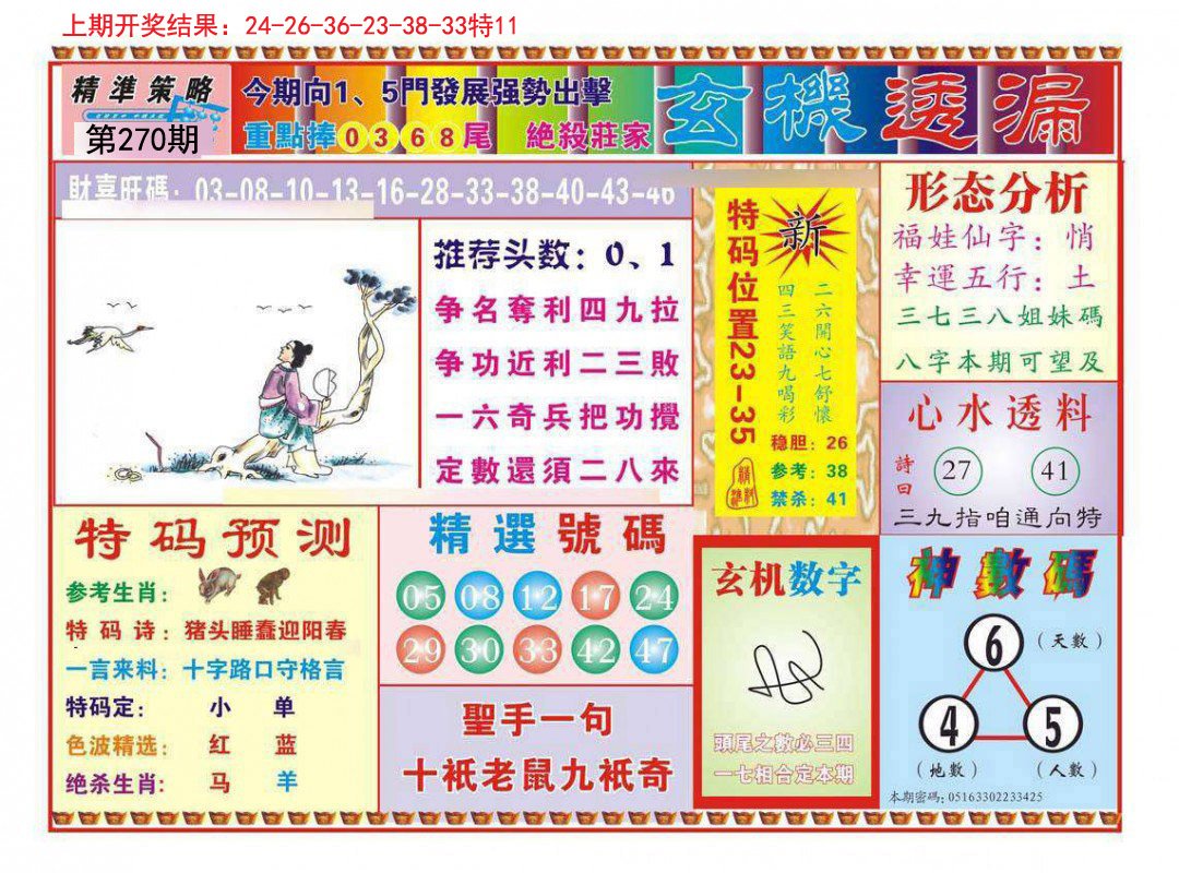 2024270期玄机透漏