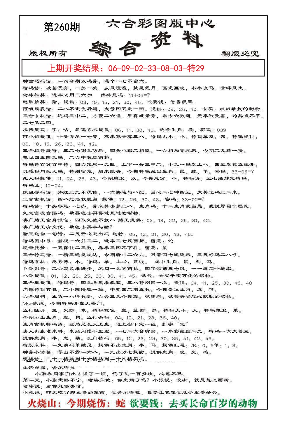 2024260期内部综合资料