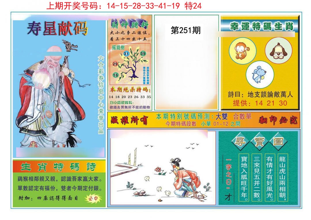 2024251期寿星献码