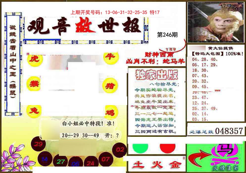2024246期(另)观音救世密报