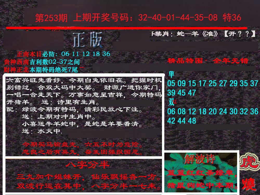 2024253期新港内幕