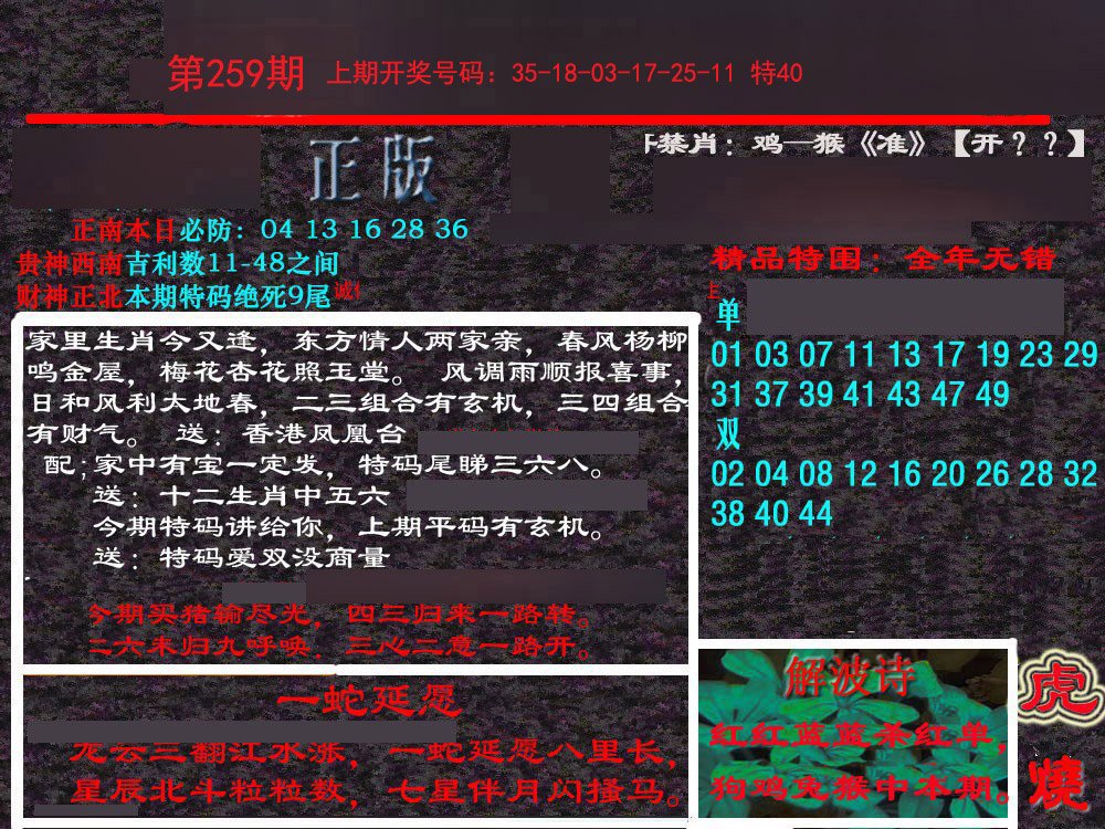 2024259期新港内幕