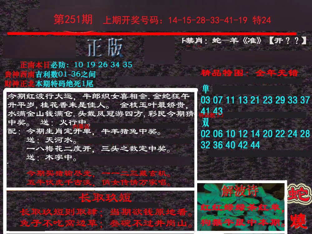 2024251期新港内幕