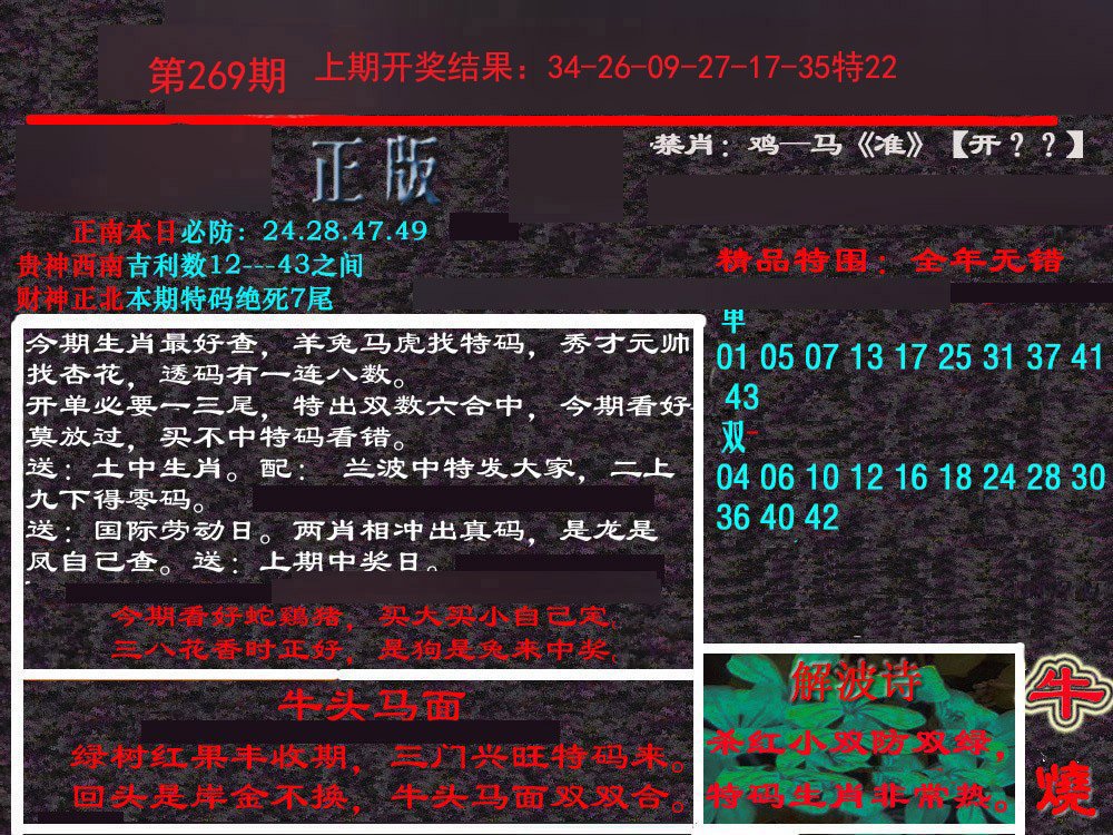 2024269期新港内幕