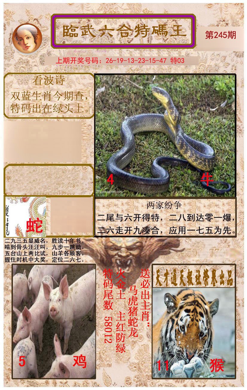 2024245期临武六合特码王