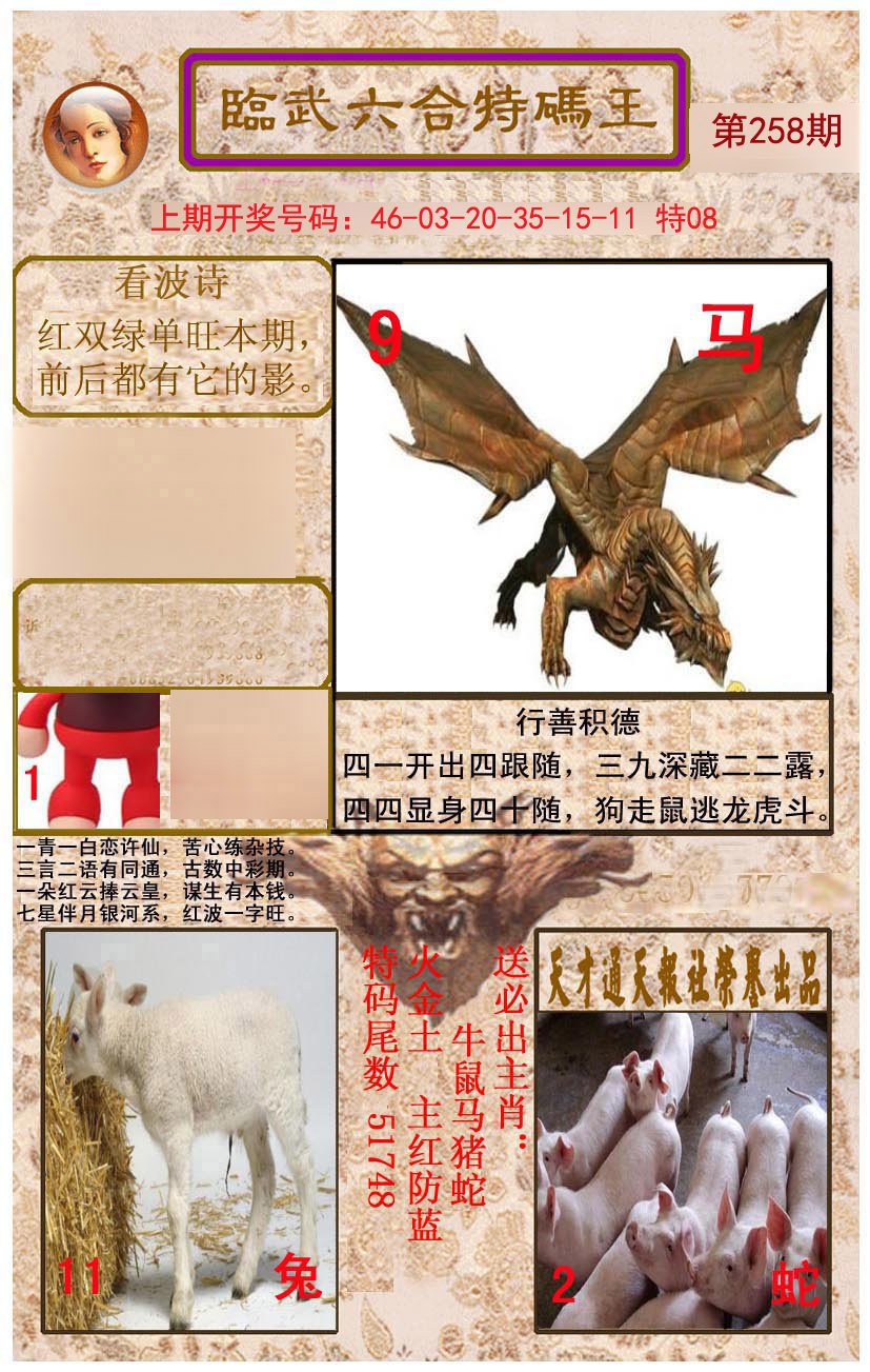 2024258期临武六合特码王
