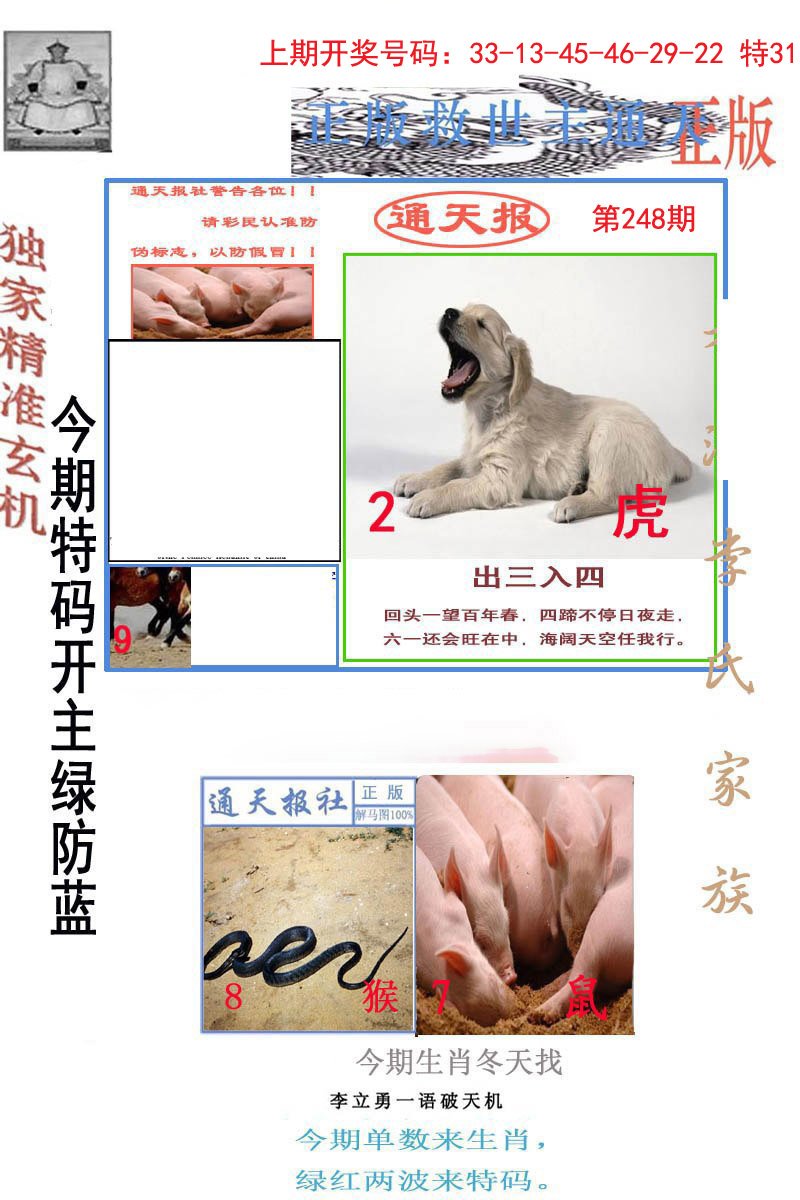 2024248期李力勇通天报