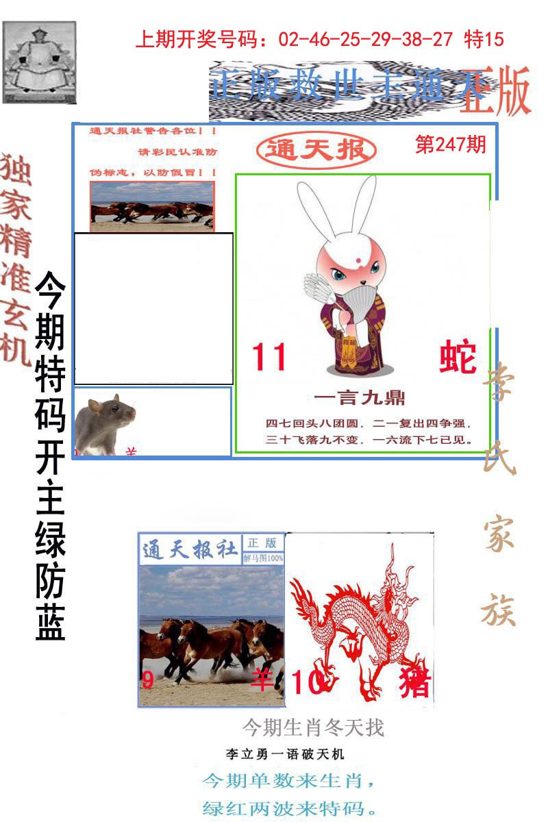 2024247期李力勇通天报