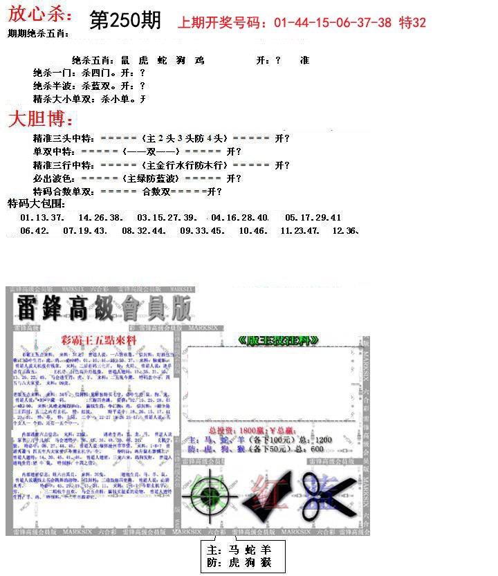 2024250期帮您翻本B