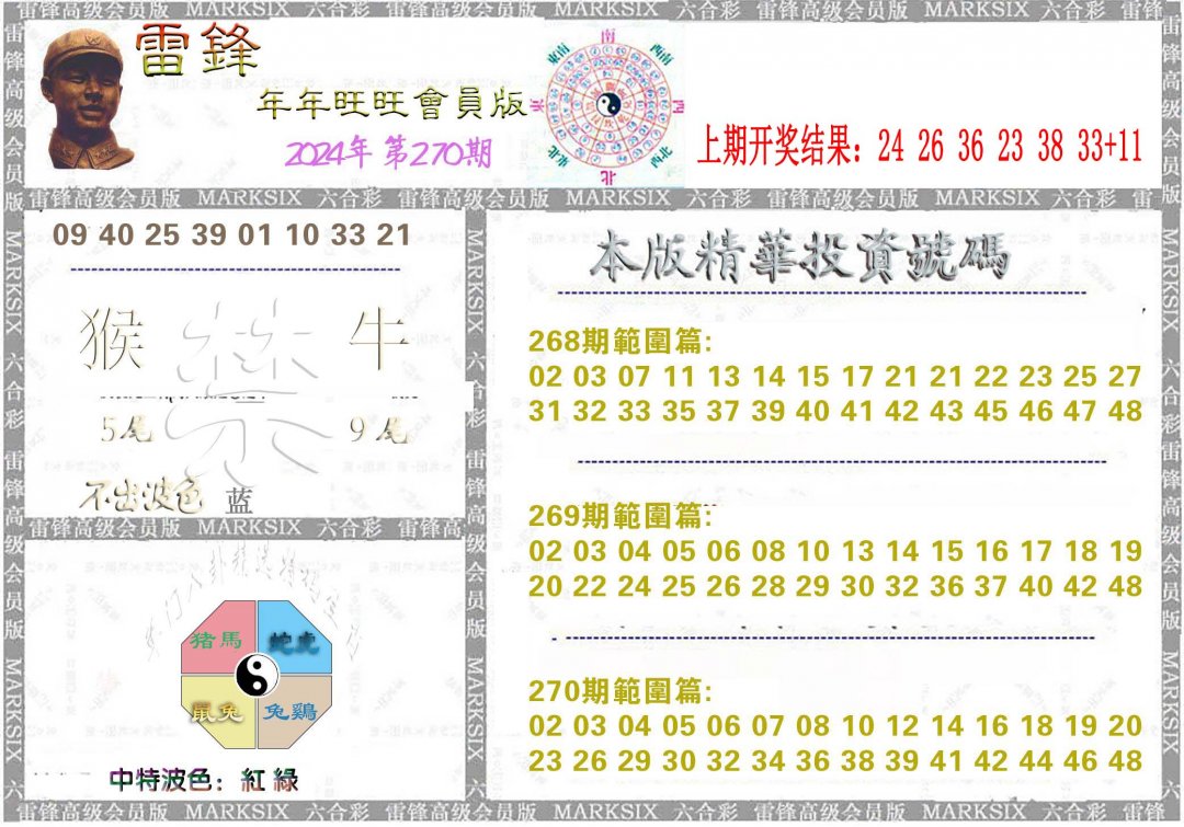 2024270期雷锋鼠年旺旺版