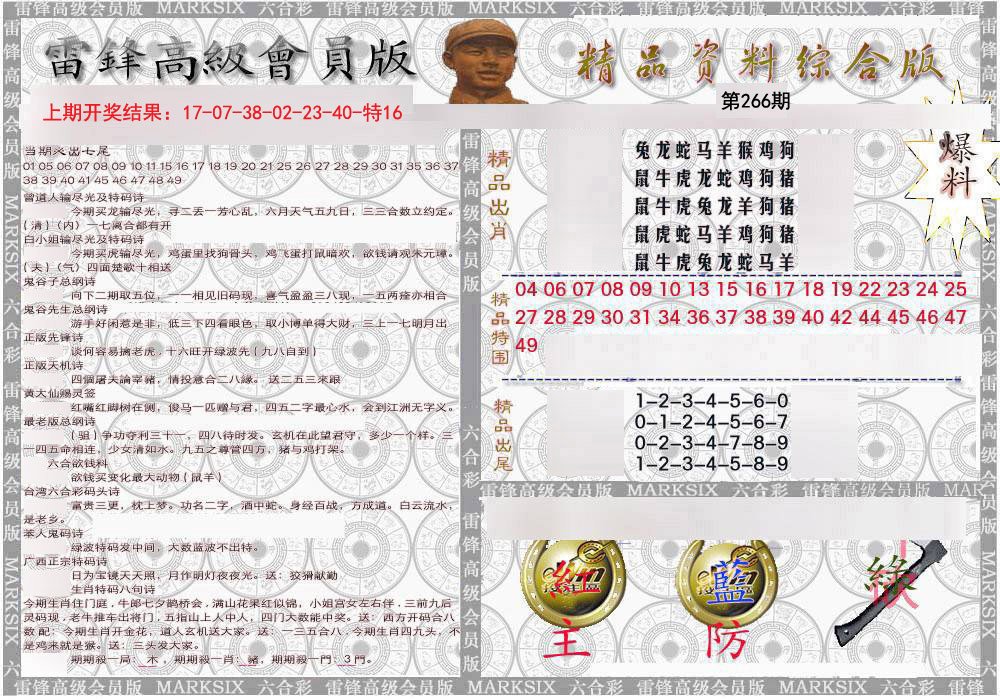 2024266期雷锋资料综合版