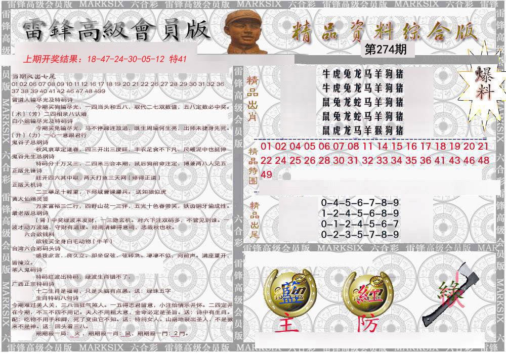 2024274期雷锋资料综合版