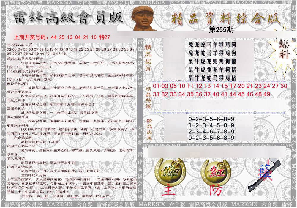 2024255期雷锋资料综合版