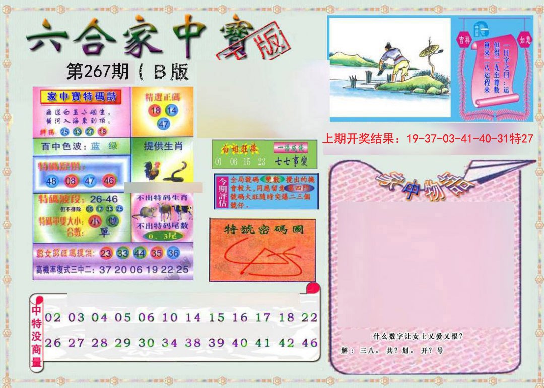 2024267期六合家中宝B