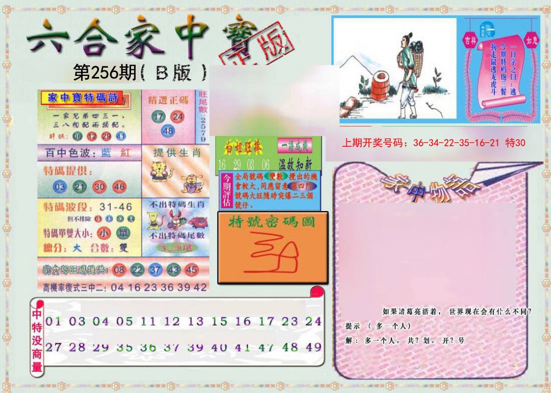 2024256期六合家中宝B