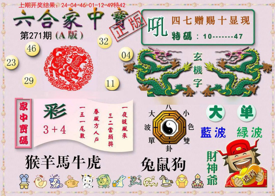 2024271期六合家中宝A
