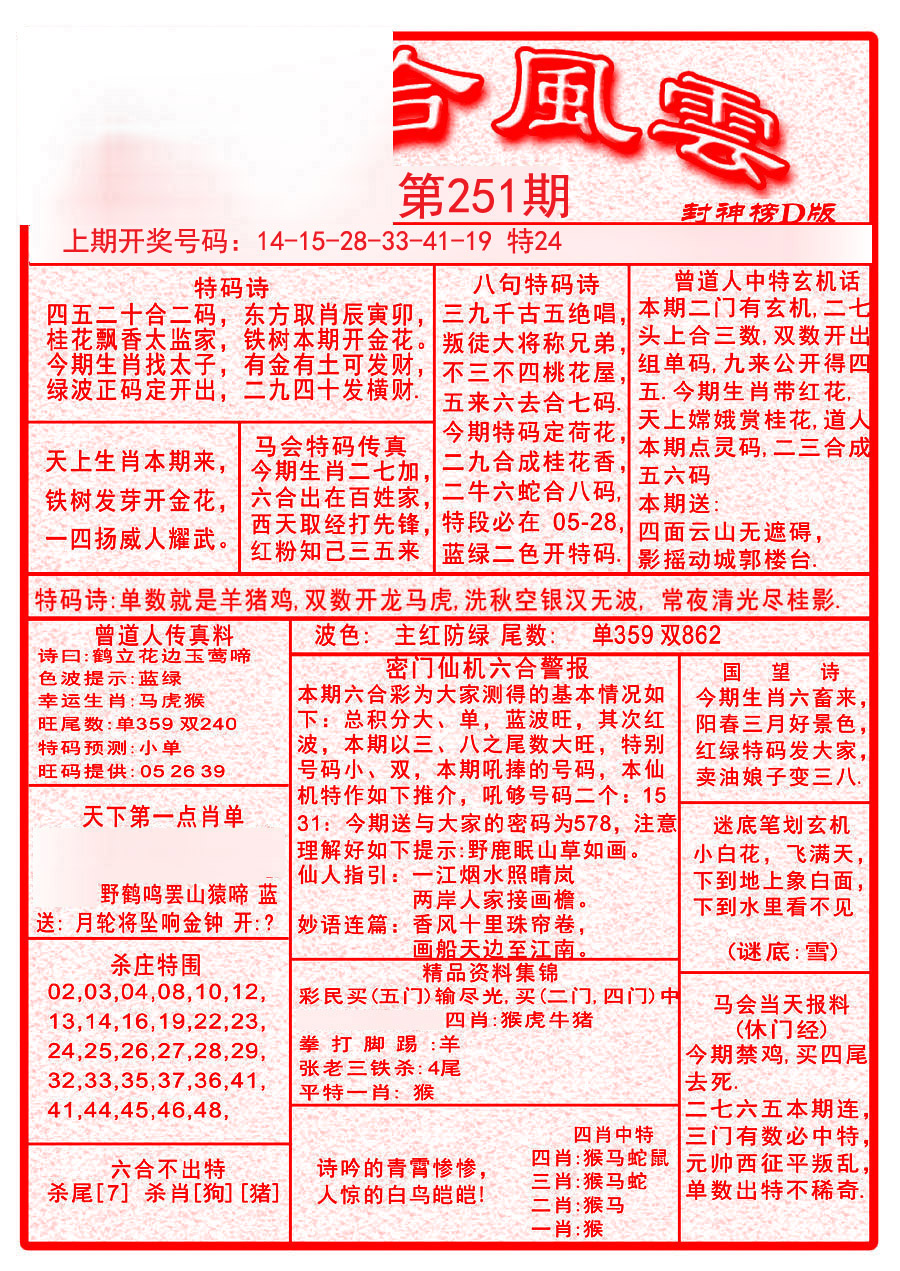 2024251期六合风云A