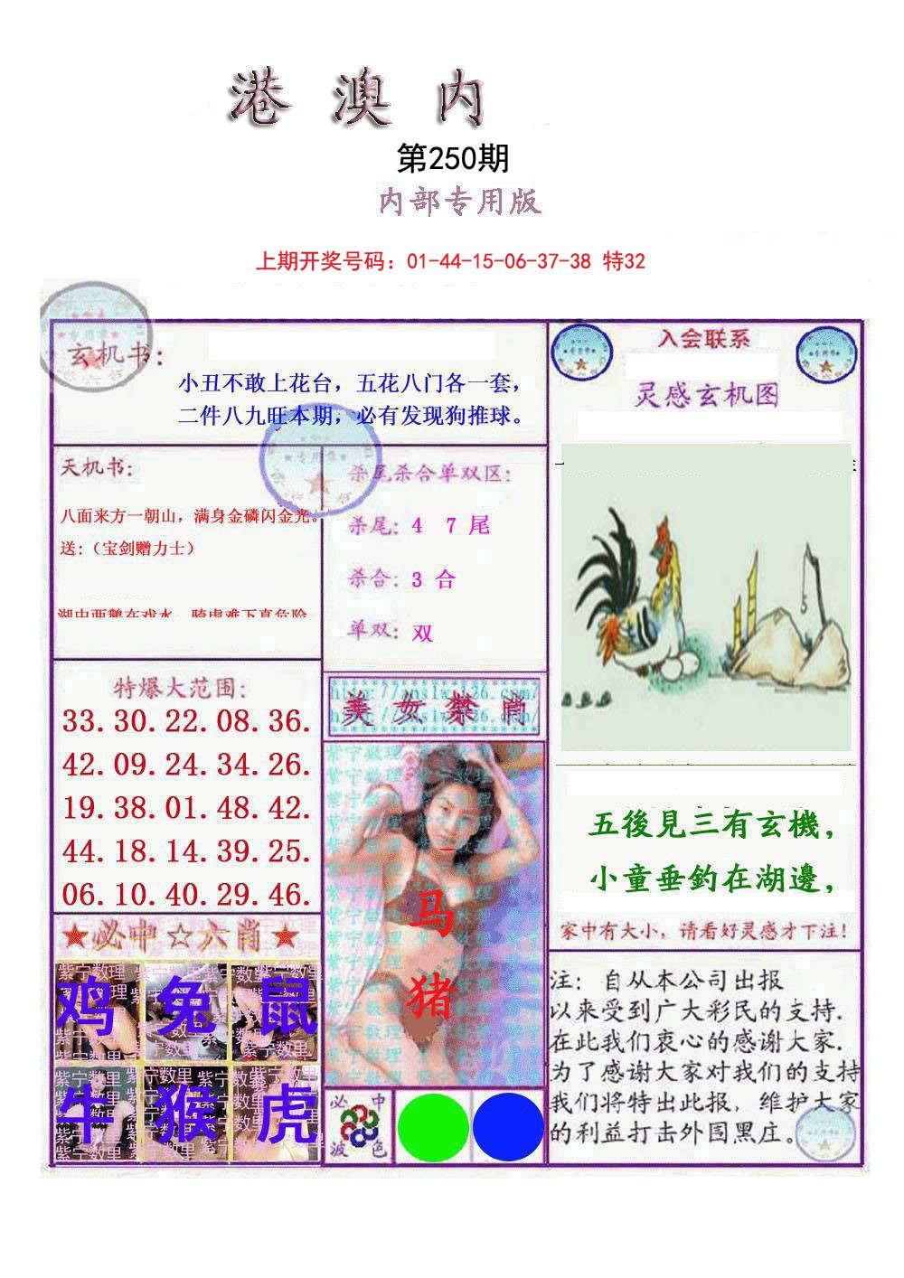 2024250期港澳内幕报