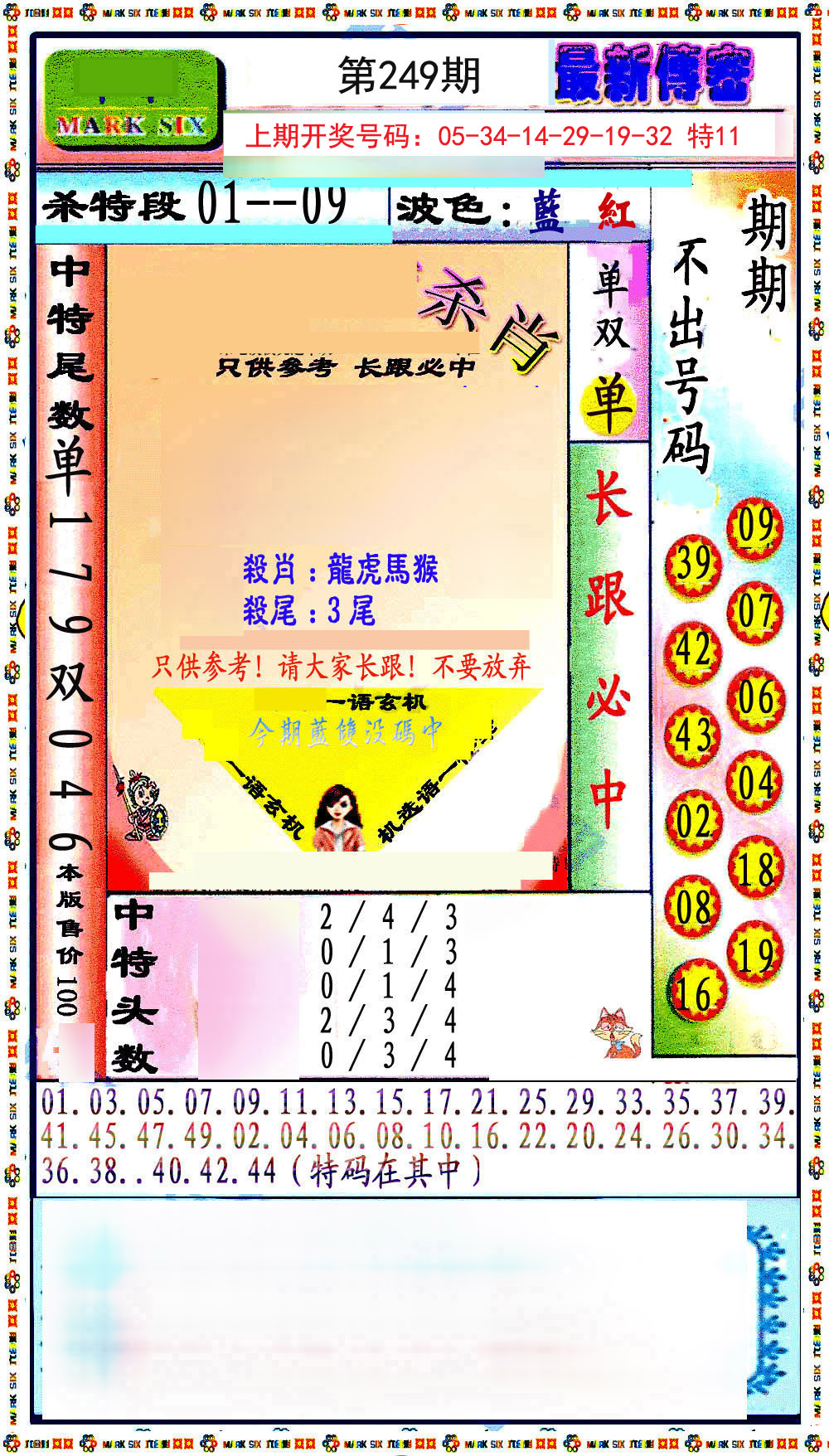 2024249期最新传密绝杀6肖