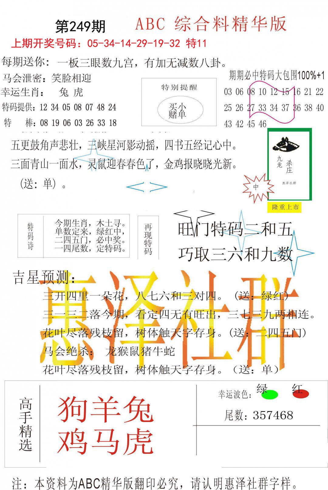 2024249期综合正版资料