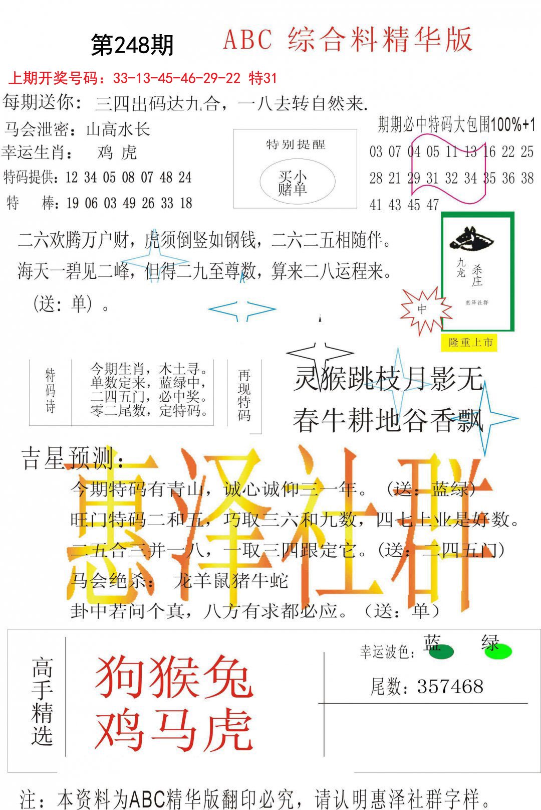 2024248期综合正版资料