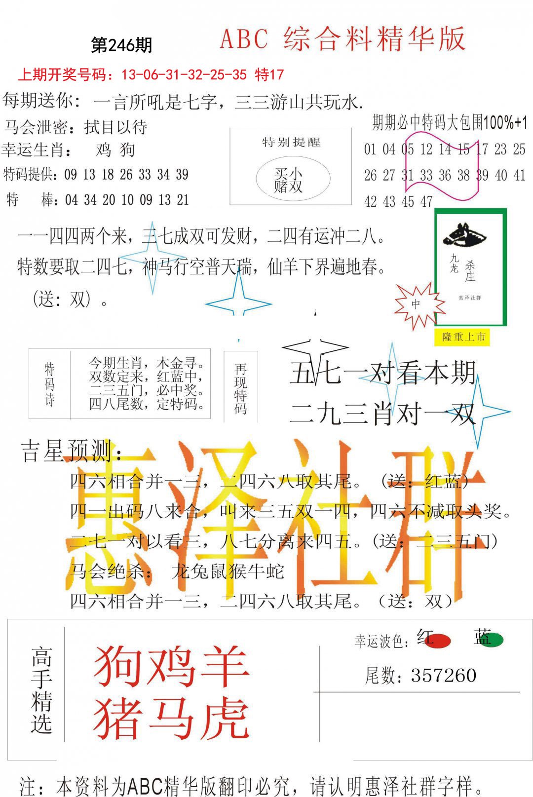 2024246期综合正版资料
