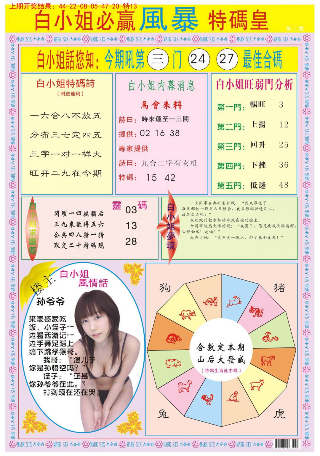 2024264期白小姐必赢B