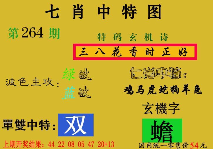 2024264期七肖中特
